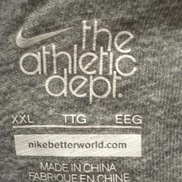 Nike Vintage Men's Dark Blue Zip-Up Hoodie Sweater Cotton Blend Size XXL - Picture 9 of 9